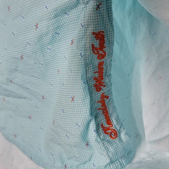 Robert Graham‎ Large L Light Blue Patterned Flip Cuff Long Sleeve Button Shirt - Picture 5 of 6